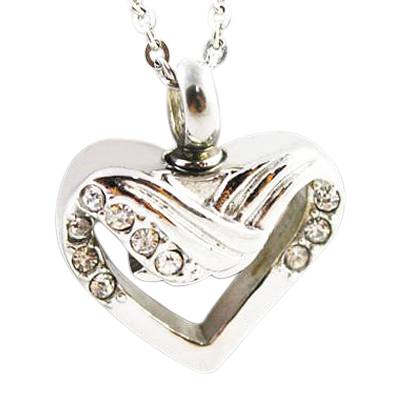 Winged Heart Cremation Jewelry